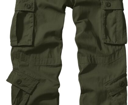 Men’s BDU Casual Military Pants, Tactical Wild Army Combat ACU Rip Stop Camo Cargo Work Pants Trousers with 8 Pockets