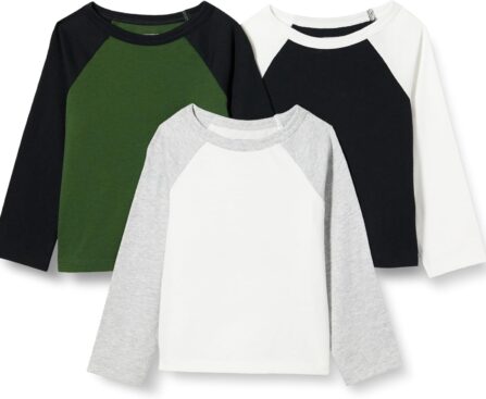 Amazon Essentials Boys Long Sleeve Cotton T-Shirts