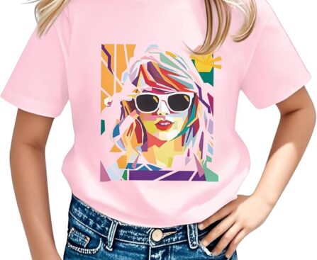 Girl Country Music T-Shirt – Kids Singer Letters Graphic Birthday Shirts Gifts Fan Song Tour Concert Outfit Top