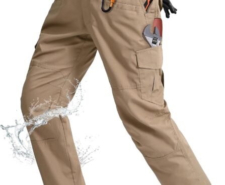 Rapoo Ripstop Water Resistant Cargo Tactical Pants for Men EDC Hiking Work Military Army Pants with 9 Pockets