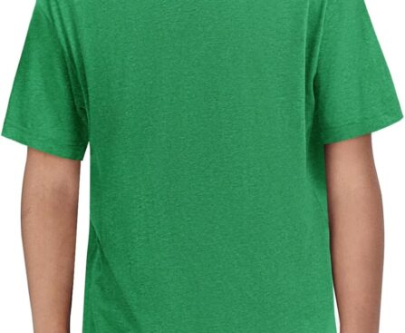 Haloumoning Boys Short Sleeve Shirts Kids Summer Crewneck T-Shirts Casual Tops Tees 5-14 Years