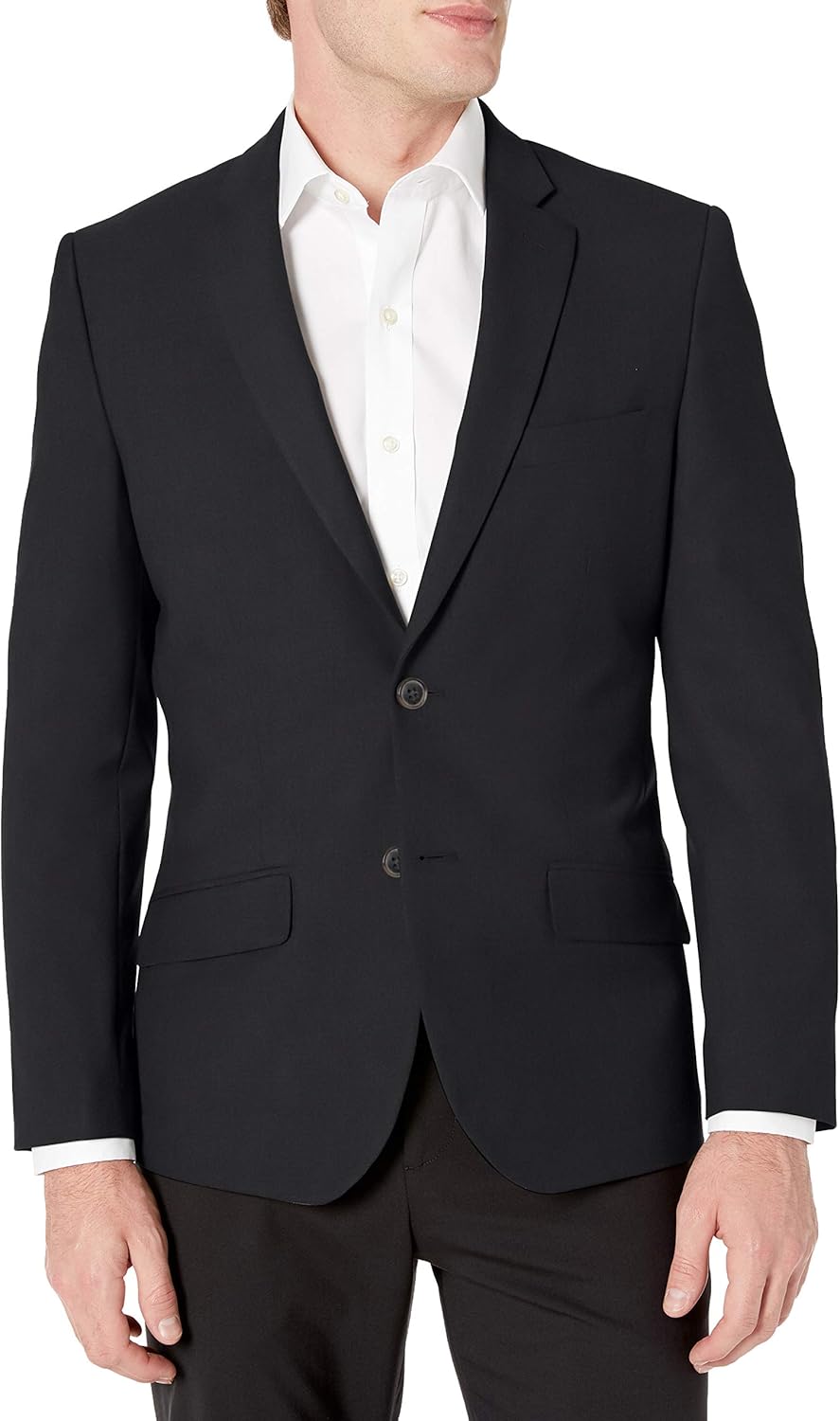 Amazon Essentials Men’s Long-Sleeve Button-Front Slim-Fit Stretch Blazer