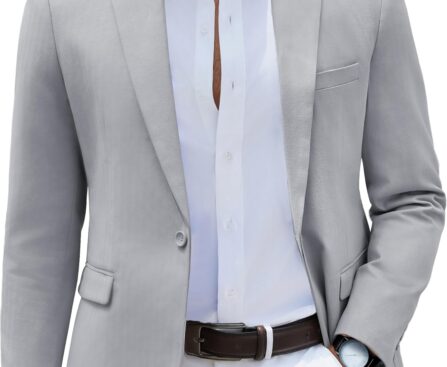 COOFANDY Mens Casual Blazer Slim Fit Sport Coats One Button Stylish Business Suit Jacket
