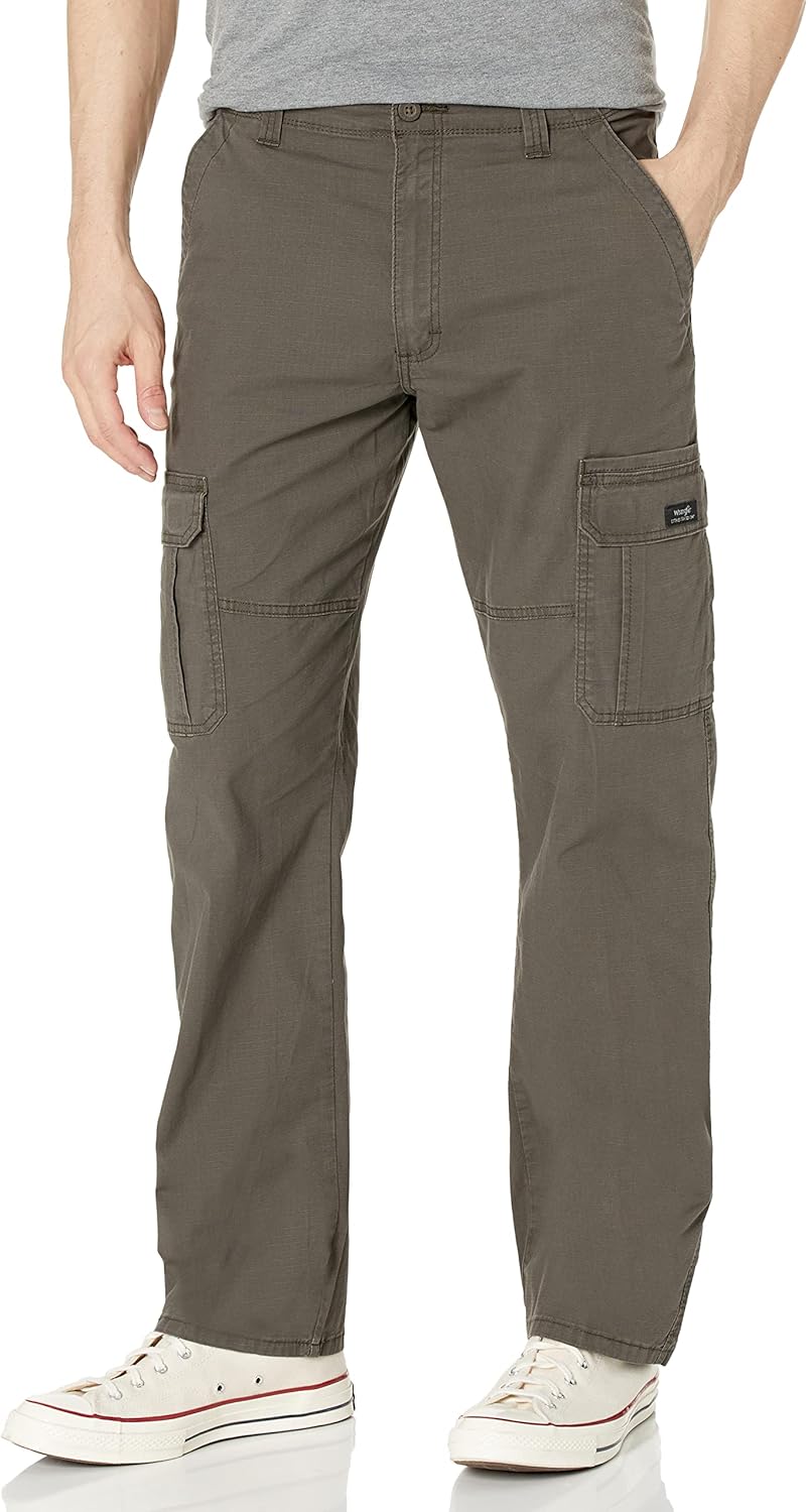 Wrangler Authentics mens Relaxed Fit Stretch Cargo Pant