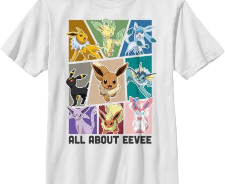 Fifth Sun Unisex-Child Pokemon Eeveelution Boys Short Sleeve Tee ShirtT-Shirt
