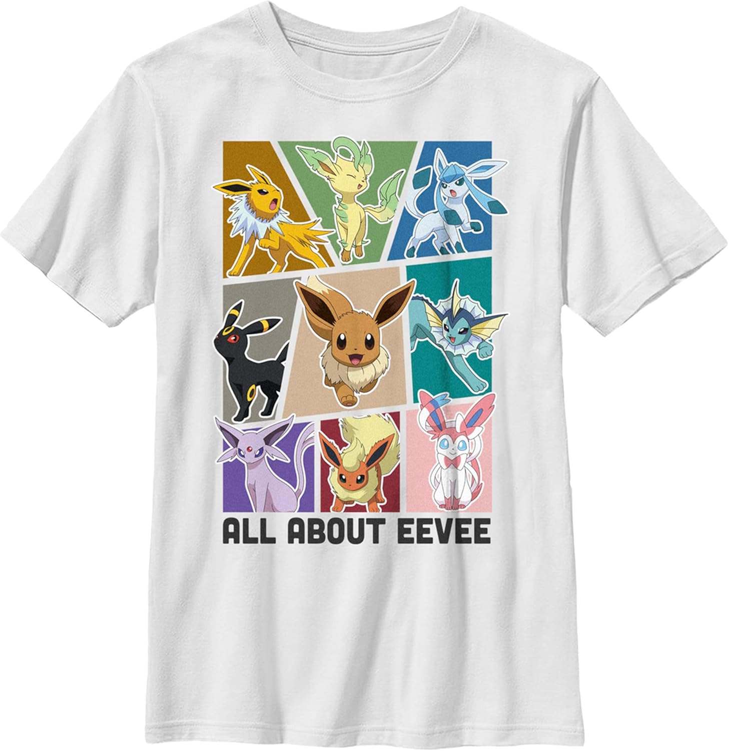 Fifth Sun Unisex-Child Pokemon Eeveelution Boys Short Sleeve Tee ShirtT-Shirt