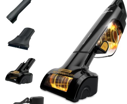 Shark UltraCyclone Pet Pro Plus Cordless Hand Vacuum, Powerful Suction, Handheld Vacuum for Car & Home, Pet Power Brush, Crevice Tool, Scrubbing Brush, XL Dust Cup, Black, CH951