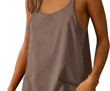 ANRABESS Women Athletic Dress Summer Tennis Workout Active Sports Mini Romper Dress Built in Shorts Travel Vacation Clothes