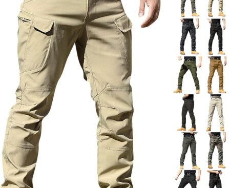 Tactical Pants for Men Water Resistant Hiking Cargo Pants Multi Pockets Stretch Waterproof Quick Dry Work Pants