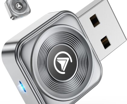 Wireless CarPlay Adapter iPhone Apple—Ultra Mini(60% Reduced Size),2026 2-in-1 Android Auto Adapter, 3X Automatic Connection, Plug and Play, Compatible with iOS 10+, Android 11+