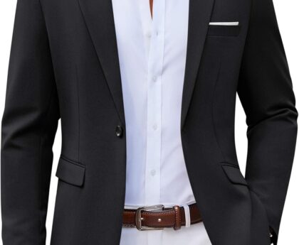 COOFANDY Men’s Casual Blazer One Button Sport Coats Lightweight Suit Jacket