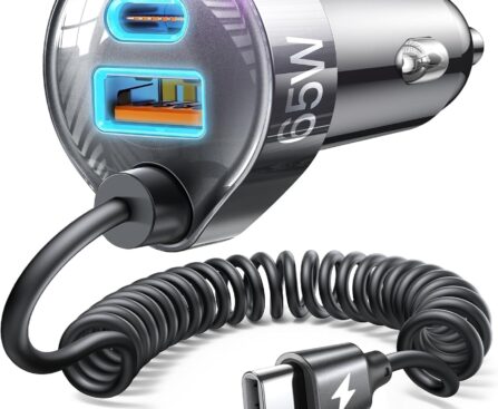 LISEN 65W for iPhone 17 Pro Max Car Charger USB C Fast Charging,Super Fast for iPhone 16/17 Pro Car Charger Type C Adapter Fit iPhone 17 Air Plus/16/15,Pixel 10, Samsung Galaxy S25/24,Android