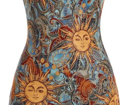 Milumia Women’s Vintage 90s Mini Dress Spaghetti Strap Boho Mesh Short Dresses