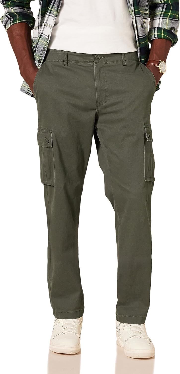 Amazon Essentials Mens Straight-Fit Stretch Cargo Pant (Available in Big & Tall)