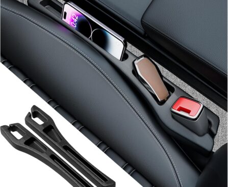 2PCS Car Seat Gap Filler Organizer,2 in 1 Car Gap Filler with Fill and Storage Function for Storing Phones Keys Cards,Universal Multifunctional No Drop Seat Guard for Cars