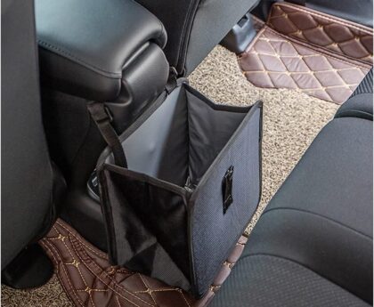Foldable Trash Can, Hanging Waterproof Leakproof Storage Bag with Large Capacity, Car Interior Accessories (Large)
