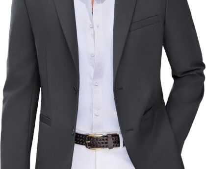 COOFANDY Men Casual Blazer Sport Coats Slim Fit Lightweight Business Two Button Suit Jackets