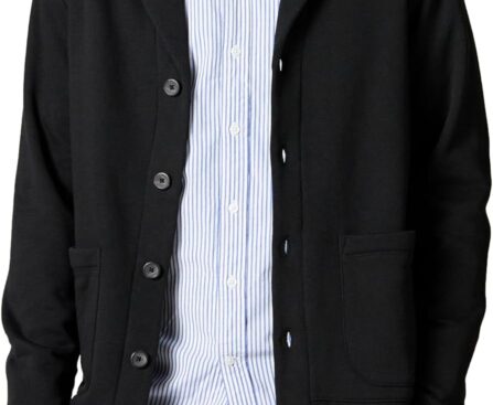 Amazon Essentials Men’s Long-Sleeve Fleece Shawl-Collar Cardigan