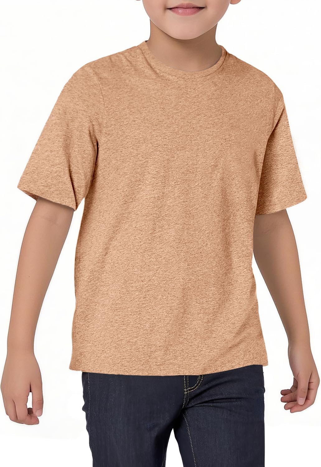 Boys Short Sleeve Shirts Kids Summer Crewneck T-Shirt Casual Tops Tees 5-14 Years