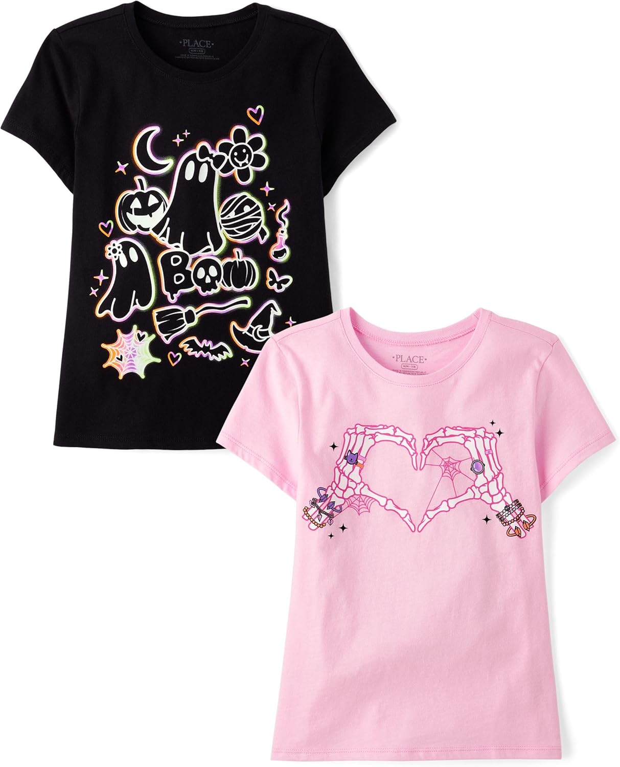 The Children’s Place Girls All Holidays,Birthdays Short Sleeve Graphic T-Shirts,2 Pack