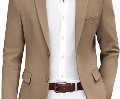 COOFANDY Men’s Casual Blazer Slim Fit Lightweight Sport Coat Two Button Suit Jacket