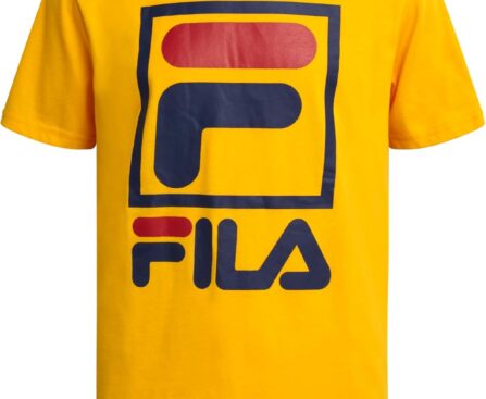 Fila Boys Athletic Shirts – Performance Crewneck Boys Dry Fit Shirts – Active Short Sleeve Graphic Tees (Sizes 8-20)