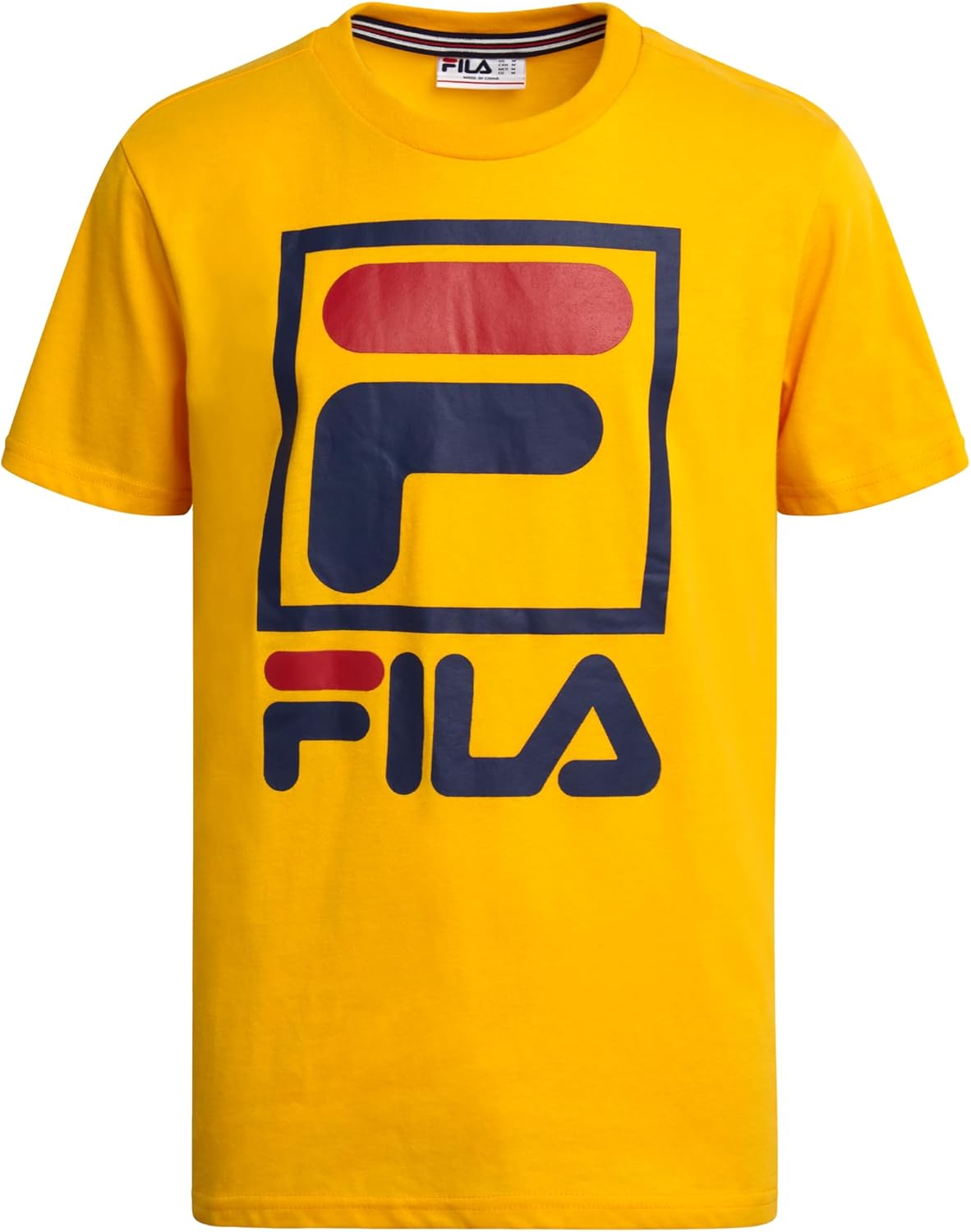 Fila Boys Athletic Shirts – Performance Crewneck Boys Dry Fit Shirts – Active Short Sleeve Graphic Tees (Sizes 8-20)