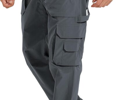 MOURCE Work Pants for Men Quick Dry Ripstop Tactical Cargo Pants Water Resistant Breathable Outdoor Pants with 9 Pockets