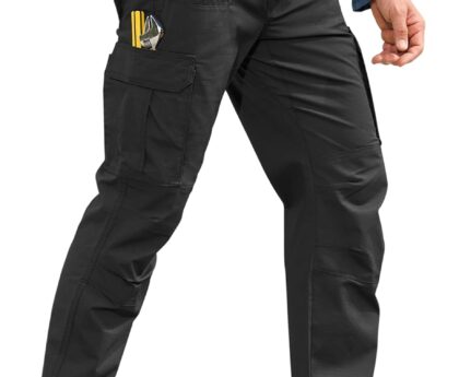 MOURCE Mens Cargo Work Pants, Ripstop Stretch Tactical Pants, Outdoor Water Resistant Hiking Pants (No Belt)