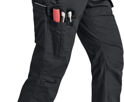Mens Cargo Pants Ripstop Water Resistant Breathable Tactical Hiking Pants with 7 Pockets
