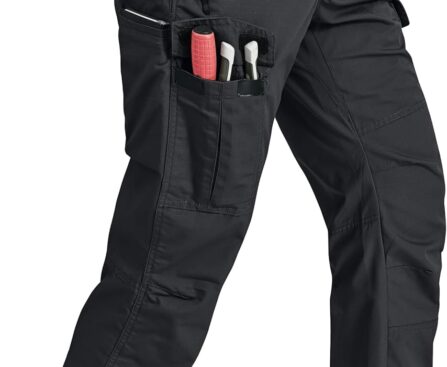 Mens Cargo Pants Ripstop Water Resistant Breathable Tactical Hiking Pants with 7 Pockets