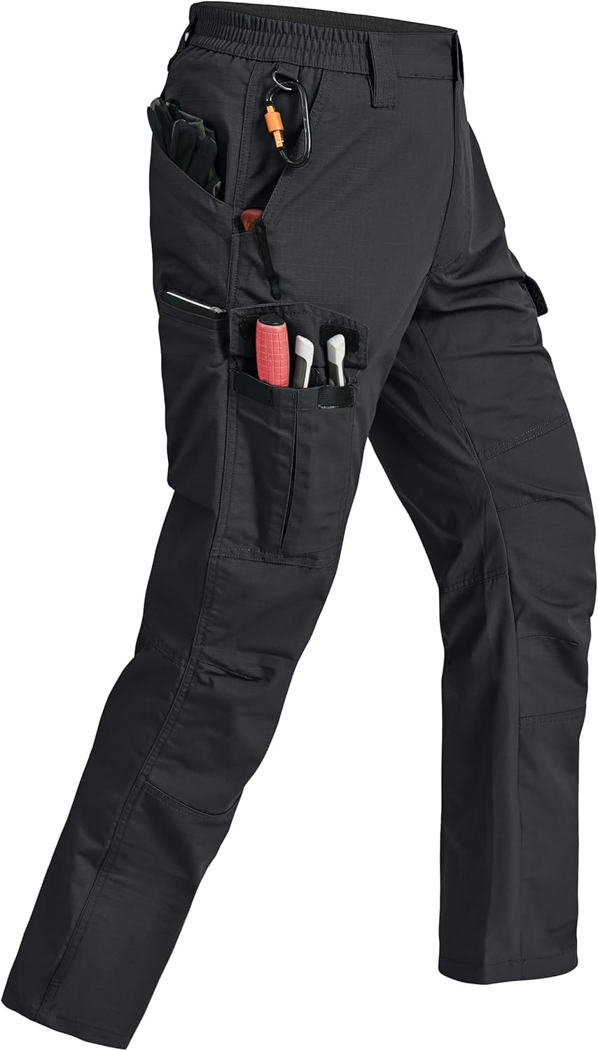 Mens Cargo Pants Ripstop Water Resistant Breathable Tactical Hiking Pants with 7 Pockets