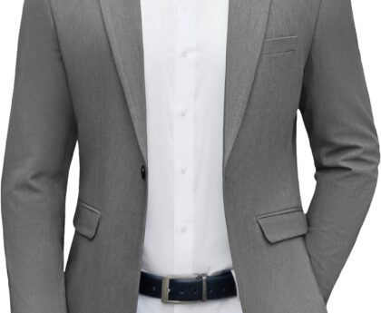 COOFANDY Men’s Casual Blazer One Button Sport Coat Lightweight Business Suit Jacket