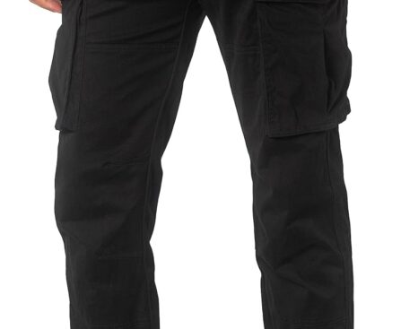 ITALYMORN Black Cargo Pants for Men Slim fit Khaki Work Pants with Pockets