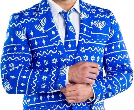 Tipsy Elves Men’s Christmas Holiday Suit Jackets – Ugly Christmas Sweater Inspired Blazers for Men