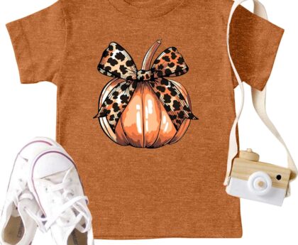 Toddler Boys Girls Halloween Shirts Pumpkin T Shirt Kids Short Sleeve Cute Graphic Tee Tops