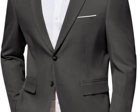 COOFANDY Men’s Blazer Business Suit Jacket Slim Fit Two Button Casual Sport Coats