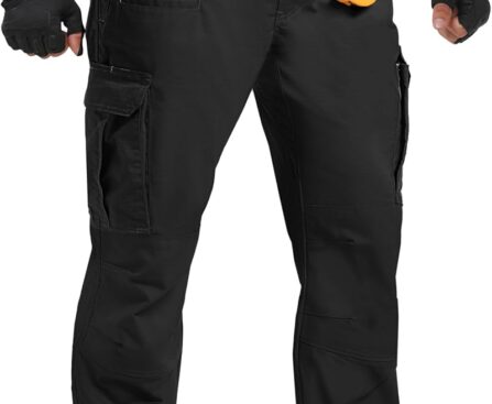 NATUVENIX Mens Work Pants Ripstop Tactical Pants for Men Lightweight Hiking Pants Men Water Resistant Cargo Pants Military