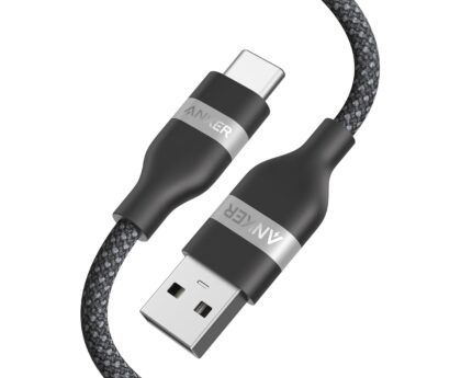 Anker Car Carplay Cable for iPhone 17 16 Pro Max Plus, Upcycled Braided USB A to USB C Car Charger Cord for Samsung Note20 and More (3FT, Black)