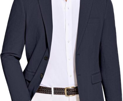 COOFANDY Men’s Casual Blazer Lightweight Slim Fit Suit Jacket Two Button Cotton Sport Coats