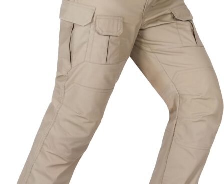 Men’s Tactical Pants Water Resistant Stretch Cargo Ripstop Pants Lightweight Breathable Outdoor Work Hiking Pants