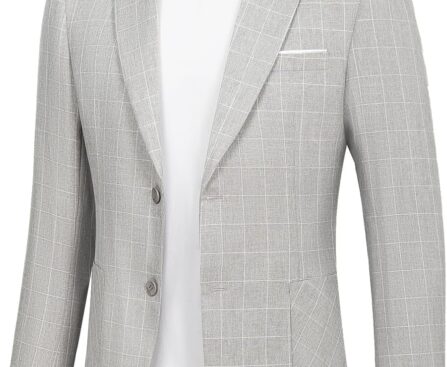 Men’s Causal Suit Blazer Slim Fit Sport Jackets for Men Two Button Business Wedding Party Banquet