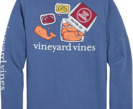 vineyard vines Boys Boys’ Whale Nuggets Long-Sleeve Pocket Tee