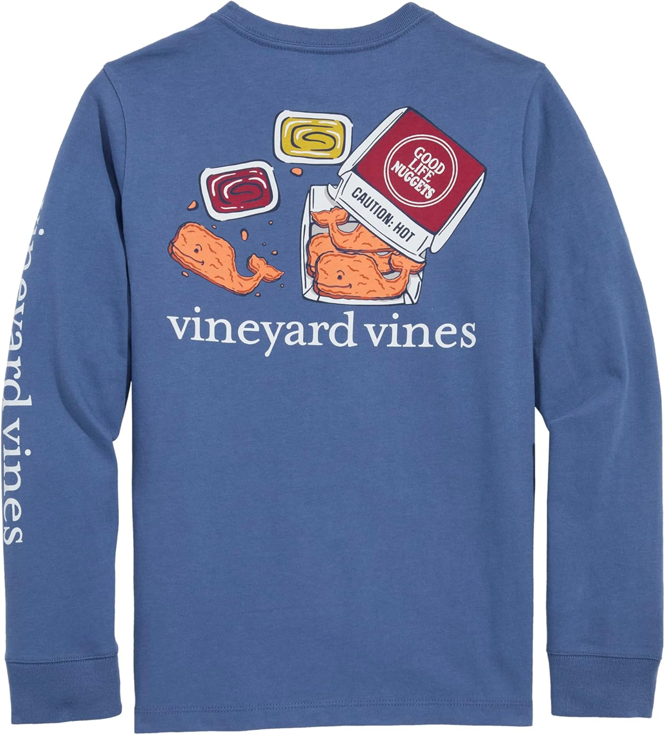 vineyard vines Boys Boys’ Whale Nuggets Long-Sleeve Pocket Tee