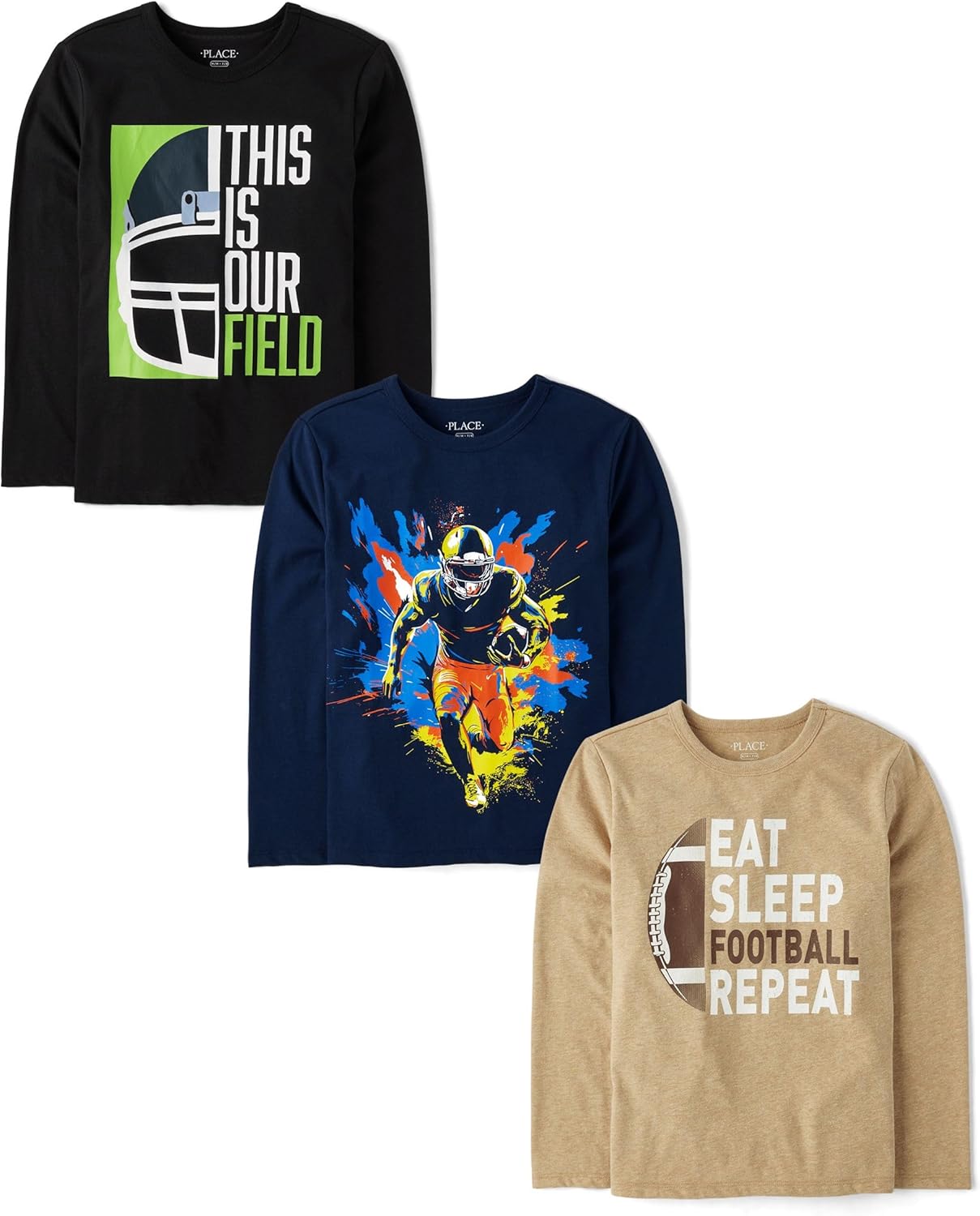 The Children’s Place Boys’ Dino Long Sleeve Graphic T-Shirts