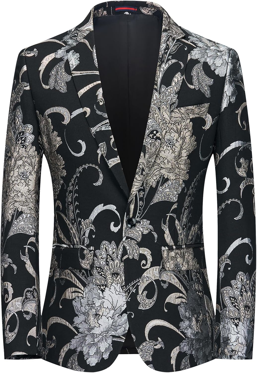 Rogers & Morris Blazer for Men Casual Slim fit Suit Jacket Dress Party Floral Men’s Sport Coat Chaqueta de Traje para Hombre