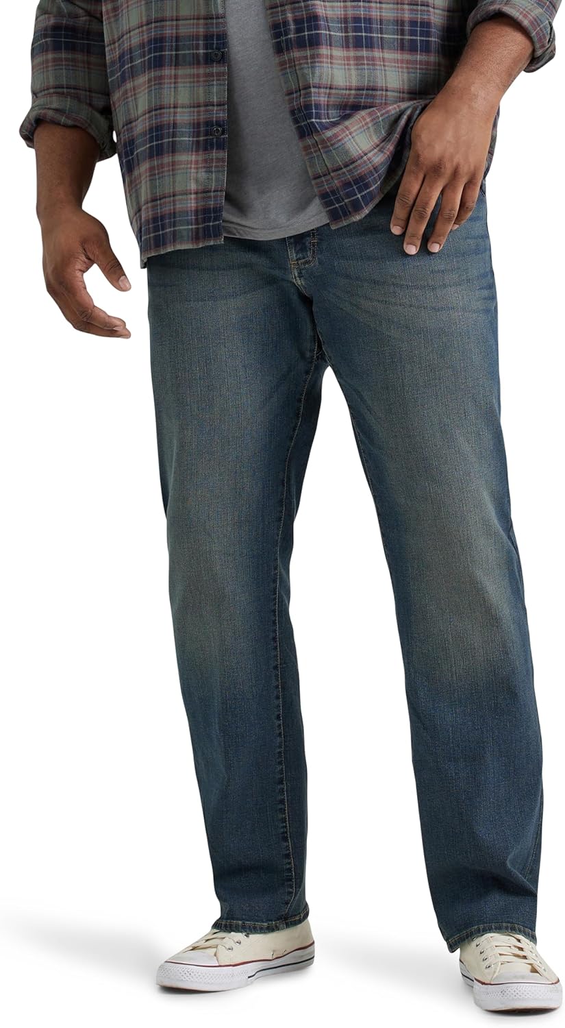 Lee Men’s Big & Tall Extreme Motion Relaxed Straight Jean