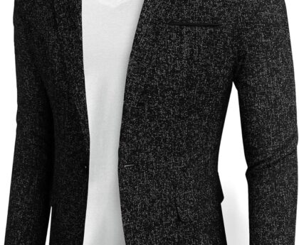 COOFANDY Men’s Casual Blazer Suit Jackets Slim Fit One Button Business Sport Coats