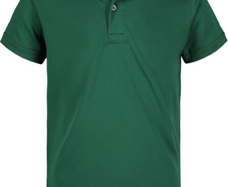 Nautica Boys’ School Uniform Sensory-Friendly Short Sleeve Polo Shirt, Button Closure, Moisture Wicking Performance Material