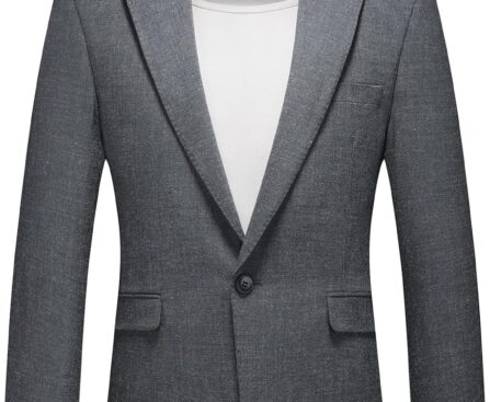 Men’s Sport Coats & Blazers Slim Fit Suit Jacket for Men Two Button Sport Coat for Wedding Casual